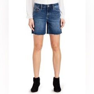 Sam Edelman The Derby distressed raw hem Bermuda Shorts, size 28.